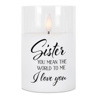 2pk -LED Candle Sister You Mean The World 4in - (Pack of 2) 2pk -LED Candle Sister You Mean The World 4in - (Pack of 2)