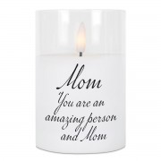 2pk -LED Candle Mom, You Are An Amazing 4in - (Pack of 2) 2pk -LED Candle Mom, You Are An Amazing 4in - (Pack of 2)