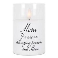 2pk -LED Candle Mom, You Are An Amazing 4in - (Pack of 2) 2pk -LED Candle Mom, You Are An Amazing 4in - (Pack of 2)