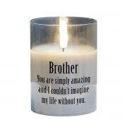 2pk -LED Candle Brother, You Are Amazing 4in - (Pack of 2) 2pk -LED Candle Brother, You Are Amazing 4in - (Pack of 2)