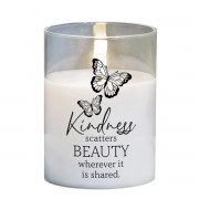 2pk -LED Candle Kindness Scatters 4in White - (Pack of 2) 2pk -LED Candle Kindness Scatters 4in White - (Pack of 2)