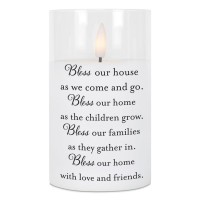 2pk -LED Candle Bless Our House As We 5in - (Pack of 2)