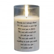 2pk -LED Candle Family Isnt Always Blood 5in - (Pack of 2) 2pk -LED Candle Family Isnt Always Blood 5in - (Pack of 2)