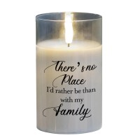 2pk -LED Candle There Is No Place I Grey 5in - (Pack of 2) 2pk -LED Candle There Is No Place I Grey 5in - (Pack of 2)
