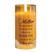 2pk -LED Candle Mother My World Would 6in - (Pack of 2) 2pk -LED Candle Mother My World Would 6in - (Pack of 2)