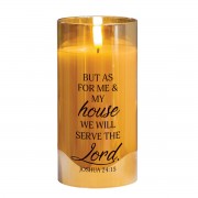 2pk -LED Candle As For Me & My Josh 24:15 6in - (Pack of 2) 2pk -LED Candle As For Me & My Josh 24:15 6in - (Pack of 2)