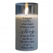 2pk -LED Candle It Does Not Matter 6in Grey - (Pack of 2) 2pk -LED Candle It Does Not Matter 6in Grey - (Pack of 2)