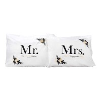 2pk -Pillowcase Set Mr&Mrs Two Are Better - (Pack of 2)