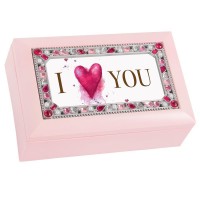 I Heart You Petite Jeweled Musical Box