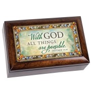 With God Petite Jeweled Musical Box