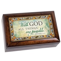 With God Petite Jeweled Musical Box