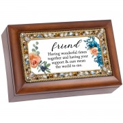 Petite Music Box Jeweled Friend Having