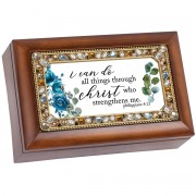 Petite Music Box Jeweled I Can Phil.4:13