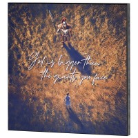 Wall Plaque God Is Bigger 12x12