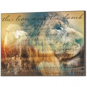 Wall Plaque Lion And Lamb 14x10