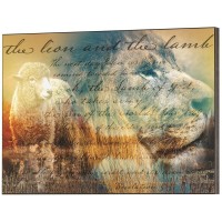 Wall Plaque Lion And Lamb 14x10