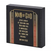 Tabletop Plaque Man Of God Matthew 19:26 Tabletop Plaque Man Of God Matthew 19:26