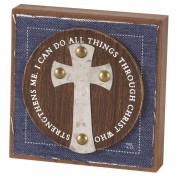 2pk -PLQ TTOP I CAN DO PHIL.4:13 MDF/MTL 5X5 - (Pack of 2)