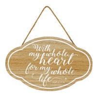 PLQWALL WITH MY HEART MDF 9 1/2x6 1/4