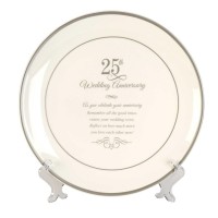 2pk -Plate 25th Wedding Anniversary - (Pack of 2)