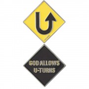 PKT STN GOD ALLOWS U TURNS - Pack of 6 PKT STN GOD ALLOWS U TURNS - Pack of 6