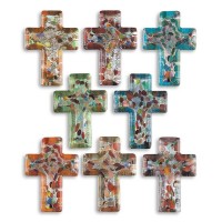 48pk -Glass Pocket Cross Assortment - Pack of 48