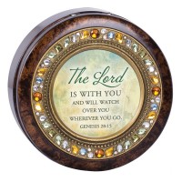The Lord is With You Round Musical Box