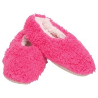 2pk -Women's Hot Pink Plush Indoor Slipper - (Pack of 2)