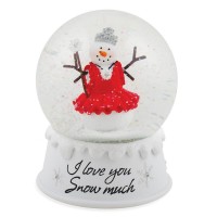 Snow Girl Princess I Love You Snow Globe