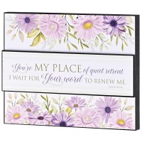 2pk -Stacked Wall Plaque My Place Of Quiet - (Pack of 2) 2pk -Stacked Wall Plaque My Place Of Quiet - (Pack of 2)