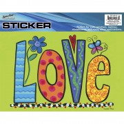 6pk -WINDOW STK-MYLAR-LOVE - Pack of 6