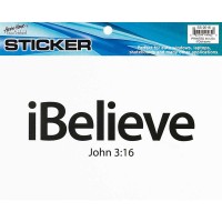 6pk -WINDOW STICKER-MYLAR-I BELIEVE - Pack of 6 6pk -WINDOW STICKER-MYLAR-I BELIEVE - Pack of 6