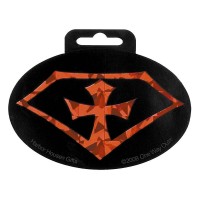 12pk -STICKER SM.HOLOGRAPHIC CROSS - Pack of 12