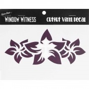 6pk -STICKER WINDOW-VINYL-FLORAL CR - Pack of 6
