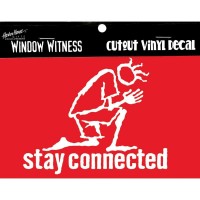 6pk -WINDOW STK-VINYL-STAY CONNECTE - Pack of 6