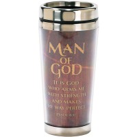 2pk -Man Of God Psalm 18:32 Travel Mug - (Pack of 2)
