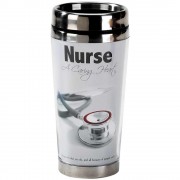 2pk -Travel Mug Nurse-Caring Heart 16 oz - (Pack of 2)