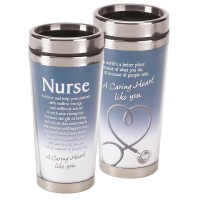 2pk -TRAV MUG NURSE-A CARING HEART STNLS STL - (Pack of 2) 2pk -TRAV MUG NURSE-A CARING HEART STNLS STL - (Pack of 2)