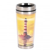 2pk -Travel Mug Lighthouse John 12:46 16 oz - (Pack of 2)
