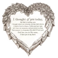 2pk -Garden Stone I Thought Of You Resin 8"W - (Pack of 2) 2pk -Garden Stone I Thought Of You Resin 8"W - (Pack of 2)