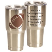 2pk -Tumbler His Football Stainless 30 oz - (Pack of 2)
