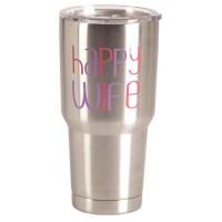 2pk -TMBLR HAPPY WIFE HAPPY LIFE STNLS STL 30 - (Pack of 2) 2pk -TMBLR HAPPY WIFE HAPPY LIFE STNLS STL 30 - (Pack of 2)