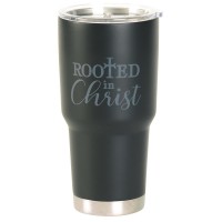 2pk -Tumbler Rooted In Christ Black 30 oz - (Pack of 2)