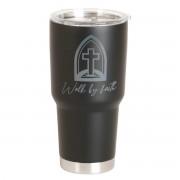 2pk -Tumbler Walk By Faith Black 30 oz - (Pack of 2) 2pk -Tumbler Walk By Faith Black 30 oz - (Pack of 2)