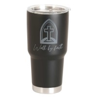 2pk -Tumbler Walk By Faith Black 30 oz - (Pack of 2) 2pk -Tumbler Walk By Faith Black 30 oz - (Pack of 2)