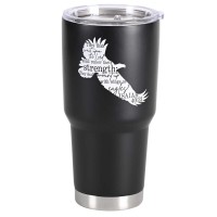 2pk -Tumbler Eagle Isaiah 40:31 Black 30 oz - (Pack of 2)