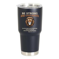 2pk -Tumbler Lion Be Strong Courageous Black - (Pack of 2) 2pk -Tumbler Lion Be Strong Courageous Black - (Pack of 2)
