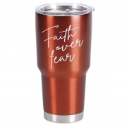 2pk -Tumbler Red Faith Over Fear 30 oz - (Pack of 2) 2pk -Tumbler Red Faith Over Fear 30 oz - (Pack of 2)