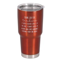 2pk -Tumbler Thank God For Teachers 30 oz Red - (Pack of 2)
