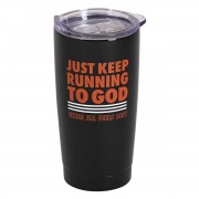 2pk -Tumbler Just Keep Running To 20 oz Black - (Pack of 2) 2pk -Tumbler Just Keep Running To 20 oz Black - (Pack of 2)